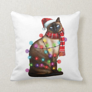 Cojín Decorativo Gracioso regalo navideño de navidad para un gato s