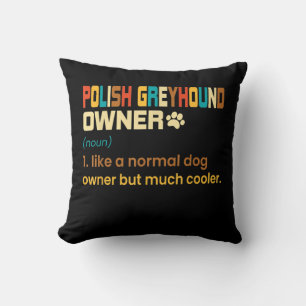 Cojín Decorativo Gracioso retro vintage polaco de Greyhound