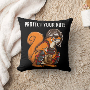 Cojín Decorativo Gracioso Squirrel Lover Béisbol Catcher Gift Boys 