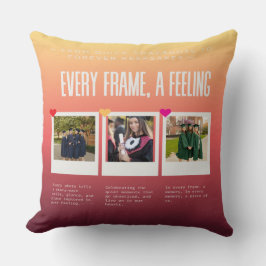 Cojín Decorativo Gradient Color Graduation Memories Collage