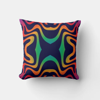 Cojín Decorativo Gradient waves seamless pattern, psychedelic