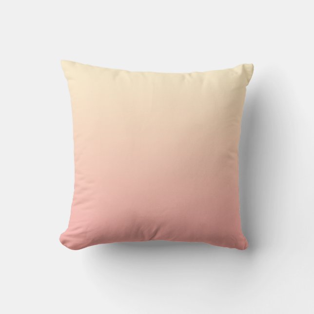 Cojín Decorativo Gradiente Amarillo Claro y Rosa (Anverso)
