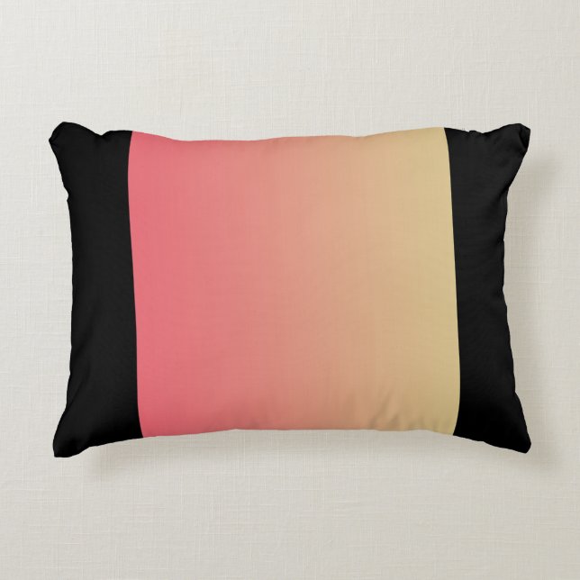 Cojín Decorativo Gradiente Amarillo Rosa Pastel (Anverso)