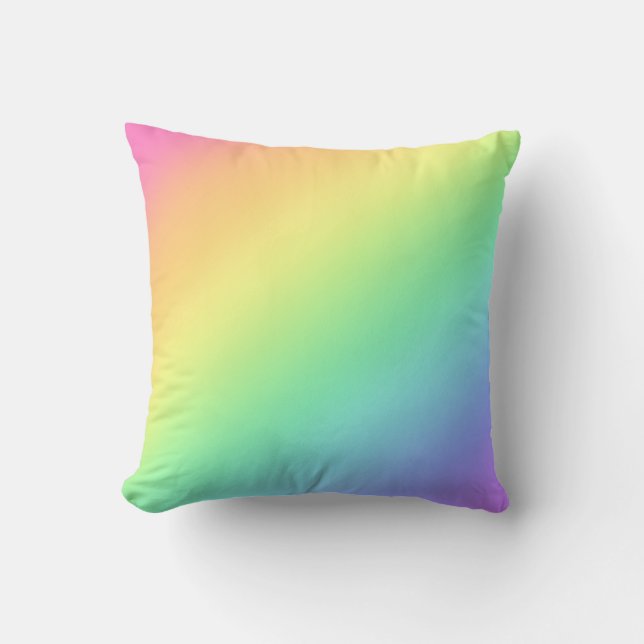 Cojín decorativo gradiente arcoiris (Anverso)