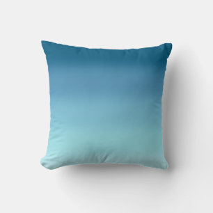 Cojín Decorativo Gradiente azul océano abstracto moderno