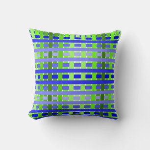 Cojín Decorativo Gradiente azul trenzado