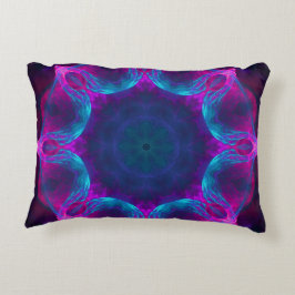 Cojín Decorativo Gradiente azul y rosado neón oscuro de Kaleidoscop