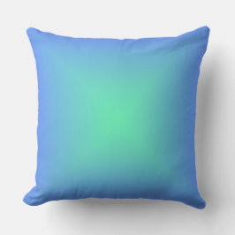 Cojín Decorativo Gradiente de diamante azul a verde aguamarina