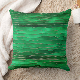 Cojín Decorativo Gradiente de IA Neon Emerald Green