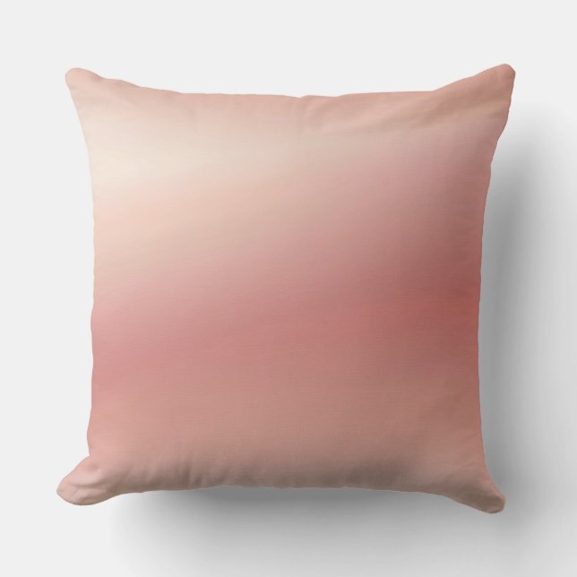 Cojín Decorativo gradiente de melocotón abstracto (Anverso)