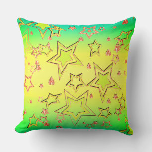 Cojín Decorativo gradiente de Navidad brillo brillo confeti estrell