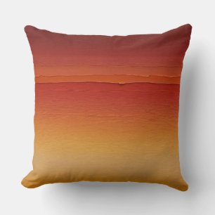 Cojín Decorativo gradiente de pinceles rojo y naranja amarillo