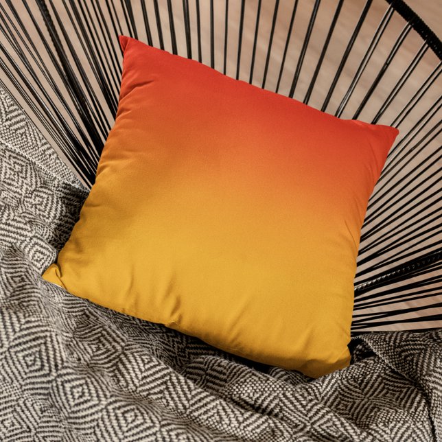 Cojín Decorativo Gradiente de rojo a naranja Ombre desvanecido (Subido por el creador)
