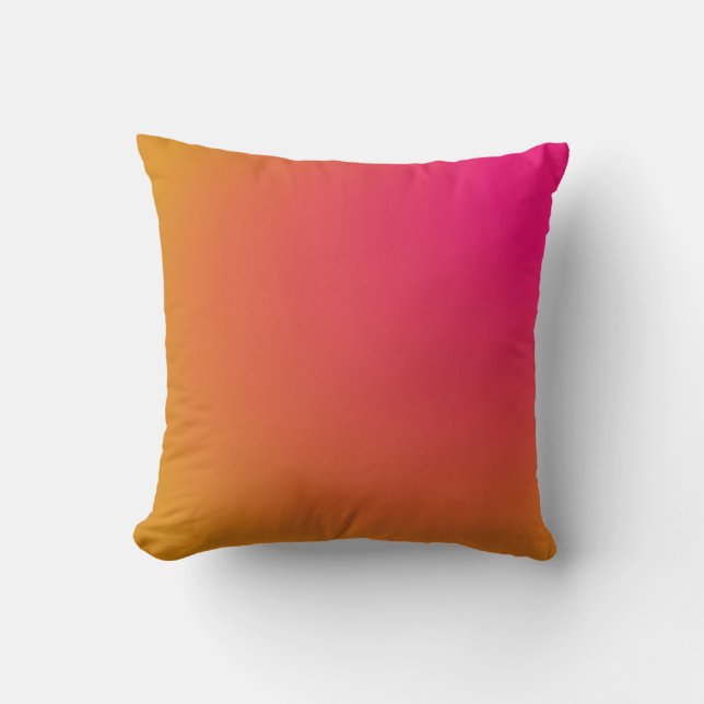 Cojín Decorativo Gradiente de rosa y naranja (Anverso)