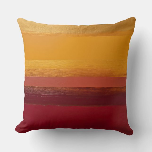 Cojín Decorativo gradiente dorado ocre y marsala (Anverso)