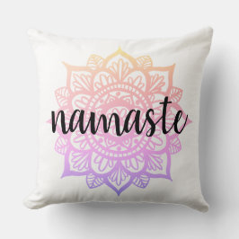 Cojín Decorativo Gradiente Girel Pastel Namaste Mandala Flor