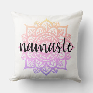 Cojín Decorativo Gradiente Girel Pastel Namaste Mandala Flor