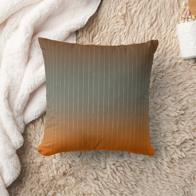 Cojín Decorativo Gradiente naranja marrón, gris y oxidado. (Manta)