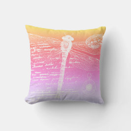 Cojín Decorativo Gradiente pastel de libélula