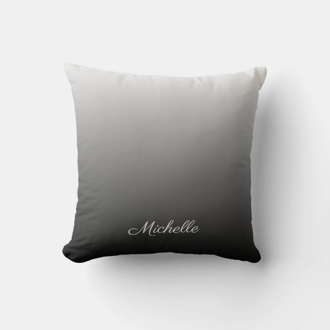 Cojín Decorativo Gradiente personalizado sombras negras oscuras de  (Anverso)