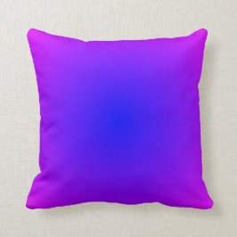 Cojín Decorativo Gradiente radial moderno magenta y azul brillante