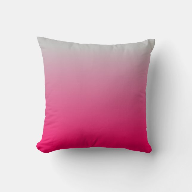 Cojín Decorativo Gradiente rosa y gris (Anverso)