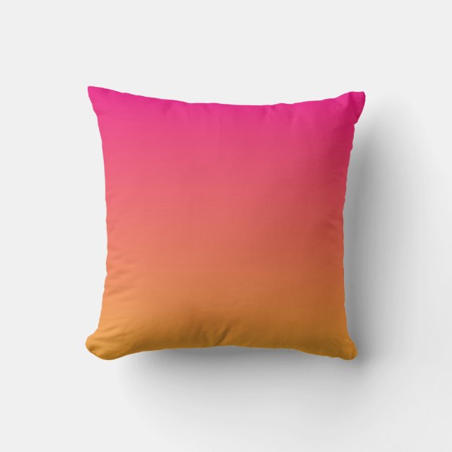 Cojín Decorativo Gradiente rosa y naranja (Anverso)
