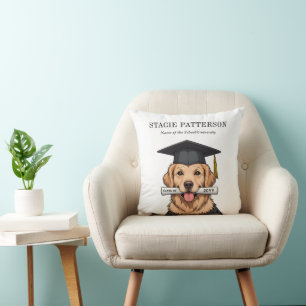 Cojín Decorativo Graduación de personalizado Perro recuperador de o