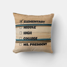 Cojín Decorativo Graduación en la escuela primaria Sra. Presidenta