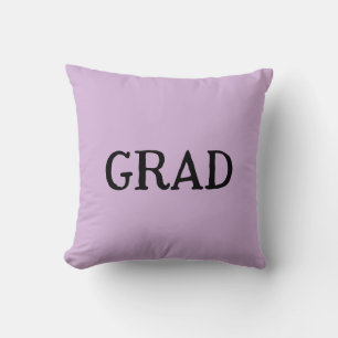 Cojín Decorativo Graduación graduado nombre púrpura pastel felicita