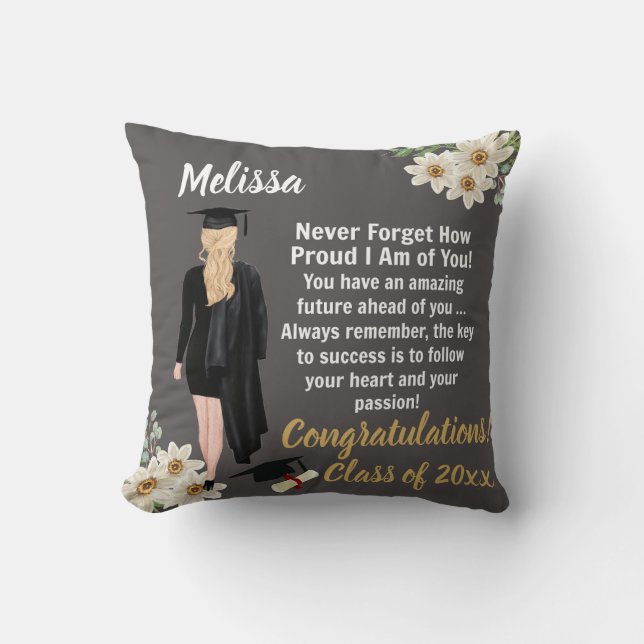 Cojín Decorativo Graduación personalizada de Keepsake (Anverso)
