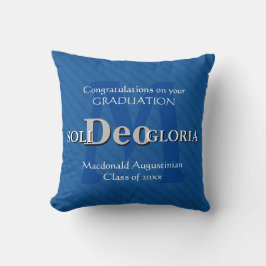 Cojín Decorativo Graduación personalizada de Keepsake de SOLI DEO G