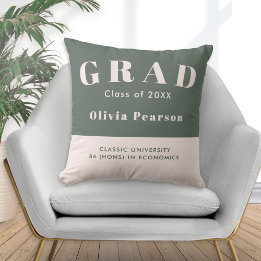 Cojín Decorativo Graduation Class of 20XX Sage Green Blush Keepsake