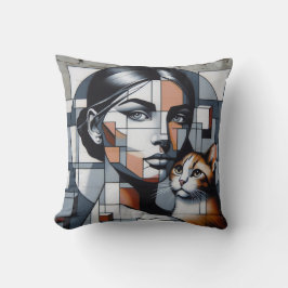 Cojín Decorativo Graffiti Cat Lady