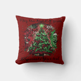 Cojín Decorativo Graffiti Christmas Square Pillow 16x16