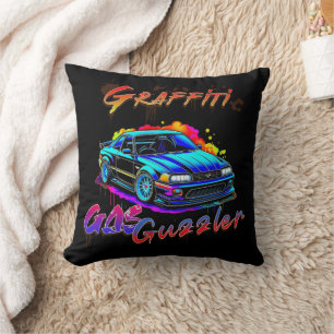 COJÍN DECORATIVO GRAFFITI GAS GUZZLER - COCHE DRIFT