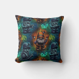Cojín Decorativo Graffiti Gnome Throw Pillow