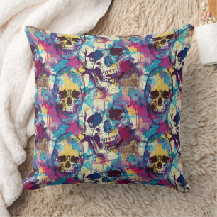 Cojín Decorativo Graffiti Skull Design – Urban Art Calavera A1