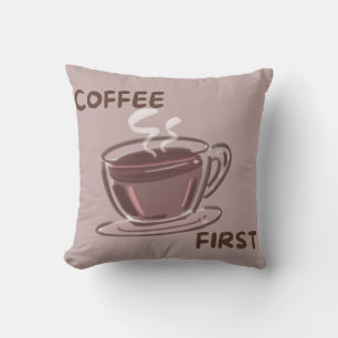 Cojín Decorativo Gráfica de Café Primero