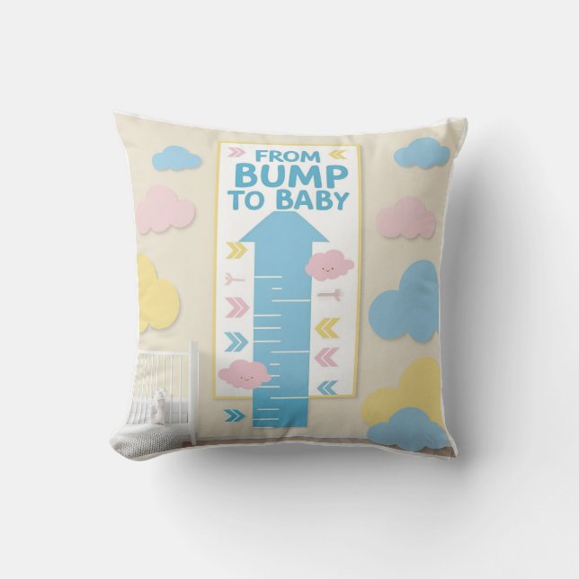 Cojín Decorativo Gráfica de crecimiento de baches a bebés (Anverso)