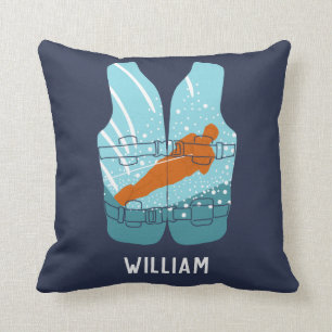 Cojín Decorativo Gráfica de la Chaqueta de la Vida del Esquí de A