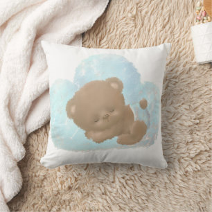 Cojín Decorativo Gráfica del oso bebé adorable acuarela