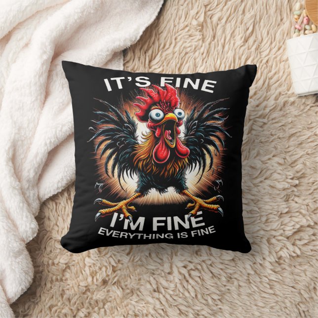 Cojín Decorativo Gráfica divertida Está bien, estoy muy rara, chica (Manta)