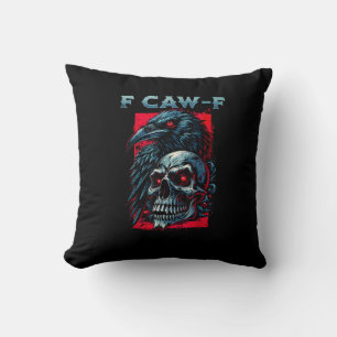 Cojín Decorativo Gráfica Humorística de Cuervo F-Caw-F