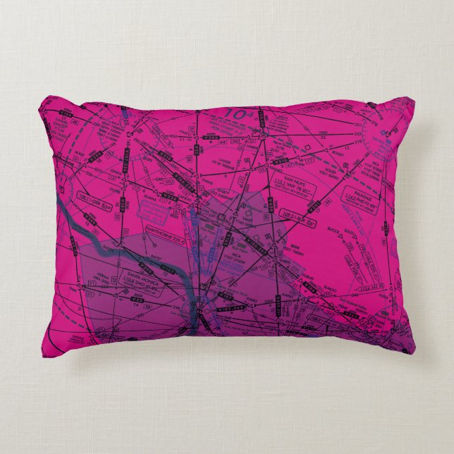 Cojín Decorativo Gráfico de aviación (Anverso)