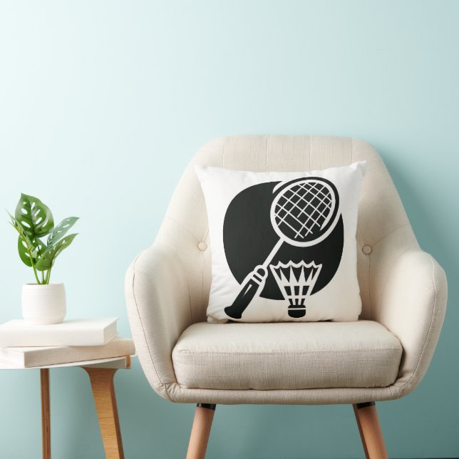 Cojín Decorativo Gráfico de bádminton (Silla)