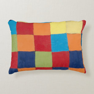 Cojín Decorativo Gráfico de color vintage Paul Klee Qu 1 Cuadrados