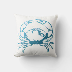 Cojín Decorativo Gráfico de Crap de piedra en azul