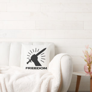 Cojín Decorativo gráfico de espada de la libertad
