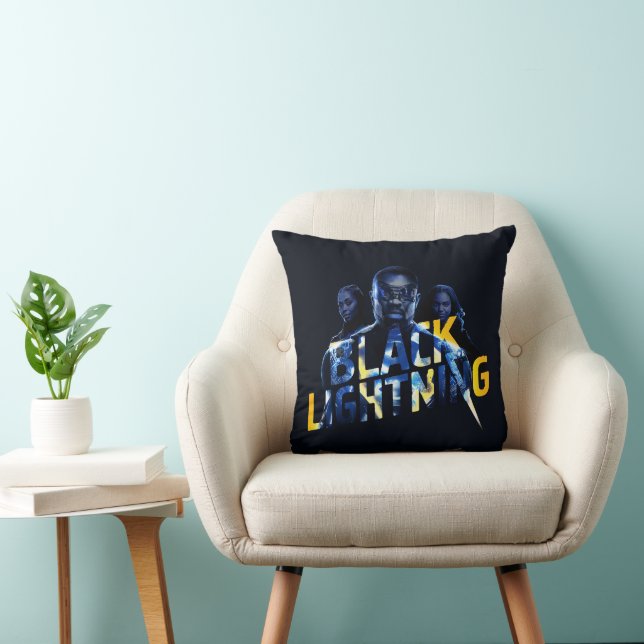 Cojín Decorativo Gráfico de Héroes de Black Lightning (Silla)
